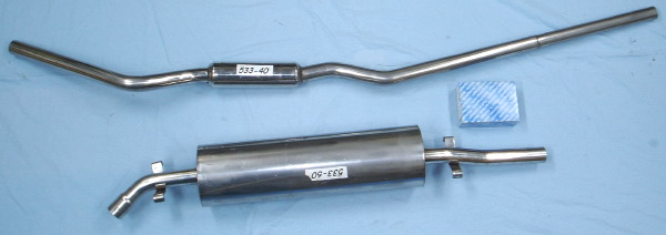 Bild rostfritt avgassystem Mercedes 190 DC/8