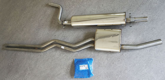 Bild rostfritt avgassystem Mercedes 230/6 &230/8 W114