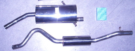 Bild rostfritt avgassystem Saab 900 & 900i utan framrör