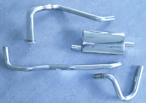 Bild rostfritt avgassystem Volvo Valpen B20 C202 med dubbelt framrör