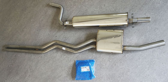 Photo stainless-steel-exhaust Mercedes 230 & 250 W114-serie