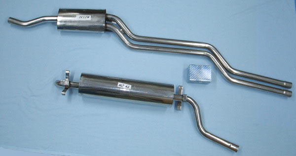 Picture stainless-steel-exhaust Mercedes 250 W123-serie 