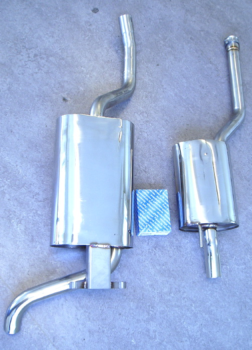 Picture stainless-steel-exhaust Mercedes 200E & 230E W124-serie