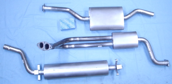 Picture stainless-steel-exhaust Mercedes 200 & 230E W123-serie