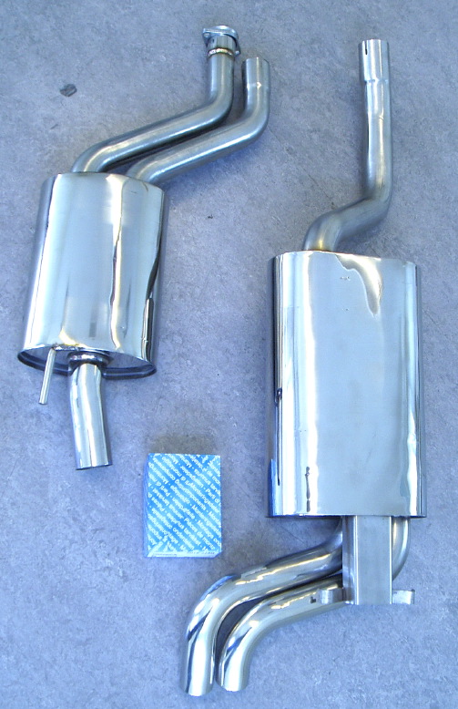 Image stainless-steel-exhaust Mercedes E280 & 300CE W124-serie 