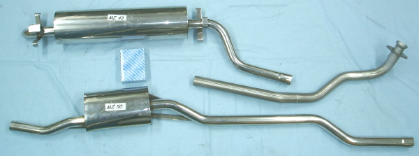 Picture stainless-steel-exhaust Mercedes 300D W123-serie