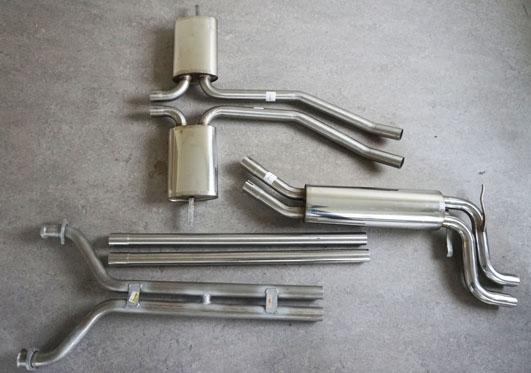 Image Mercedes 380SE/SEL/SEC stainless-steel-exhaust