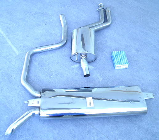 Picture stainless-steel-exhaust Mercedes E200/E220TE W124-serie